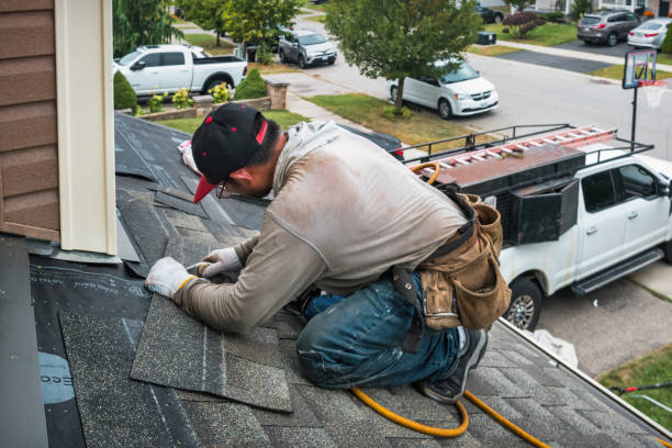 Professional Flat Roof Repair technician working in USA